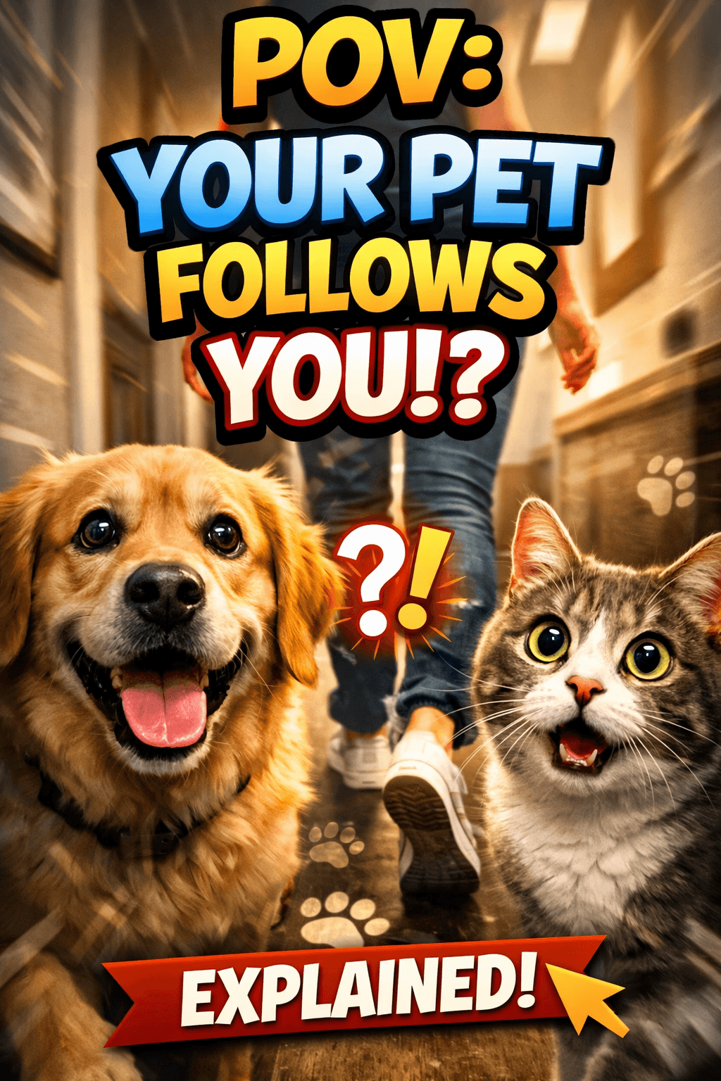 POV your pet follows you everywhere